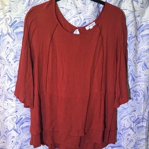 Burnt Orange Boho Top